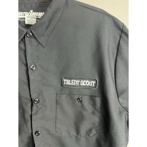 Throttle Threads Men’s Large Strip Club Choppers Shirt Talent Scout Black Street - Picture 4 of 13